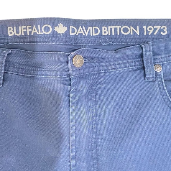 Men’s Buffalo David Bitton navy stretch cotton slim straight pants jean 44 x 30 - Picture 6 of 13
